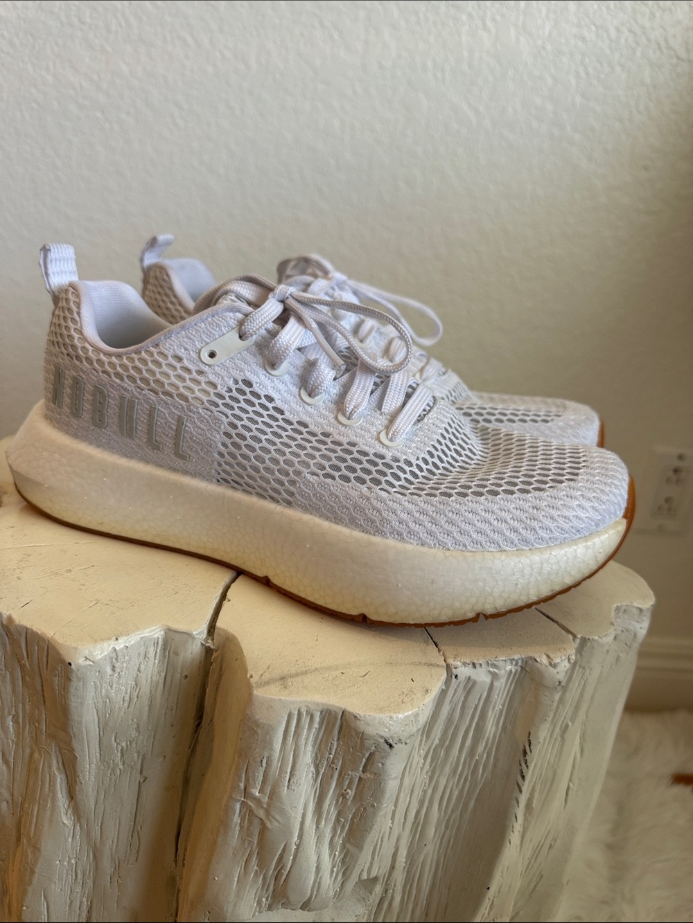 NOBULL White Mesh Training Sneakers